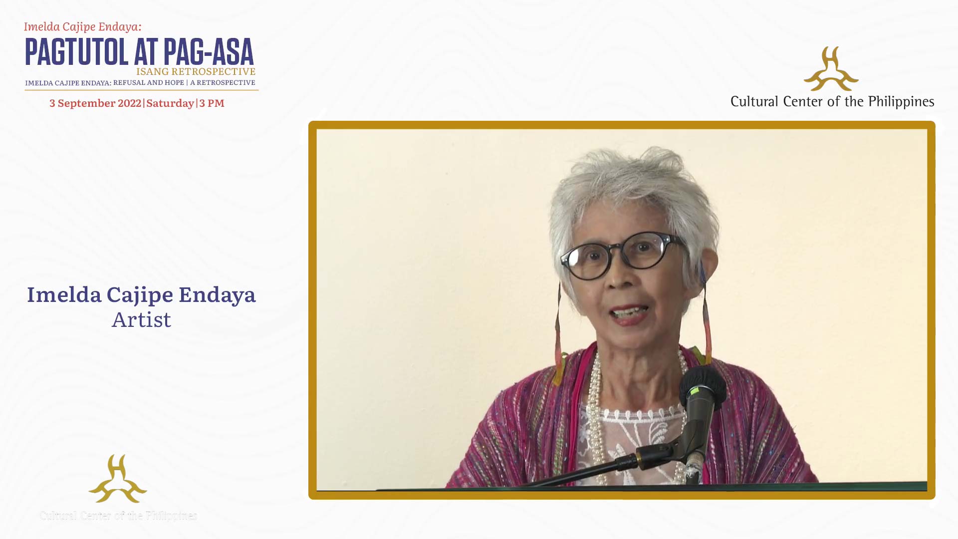 Imelda Cajipe-Endaya: Pagtutol at Pag-asa Exhibit Opening Image